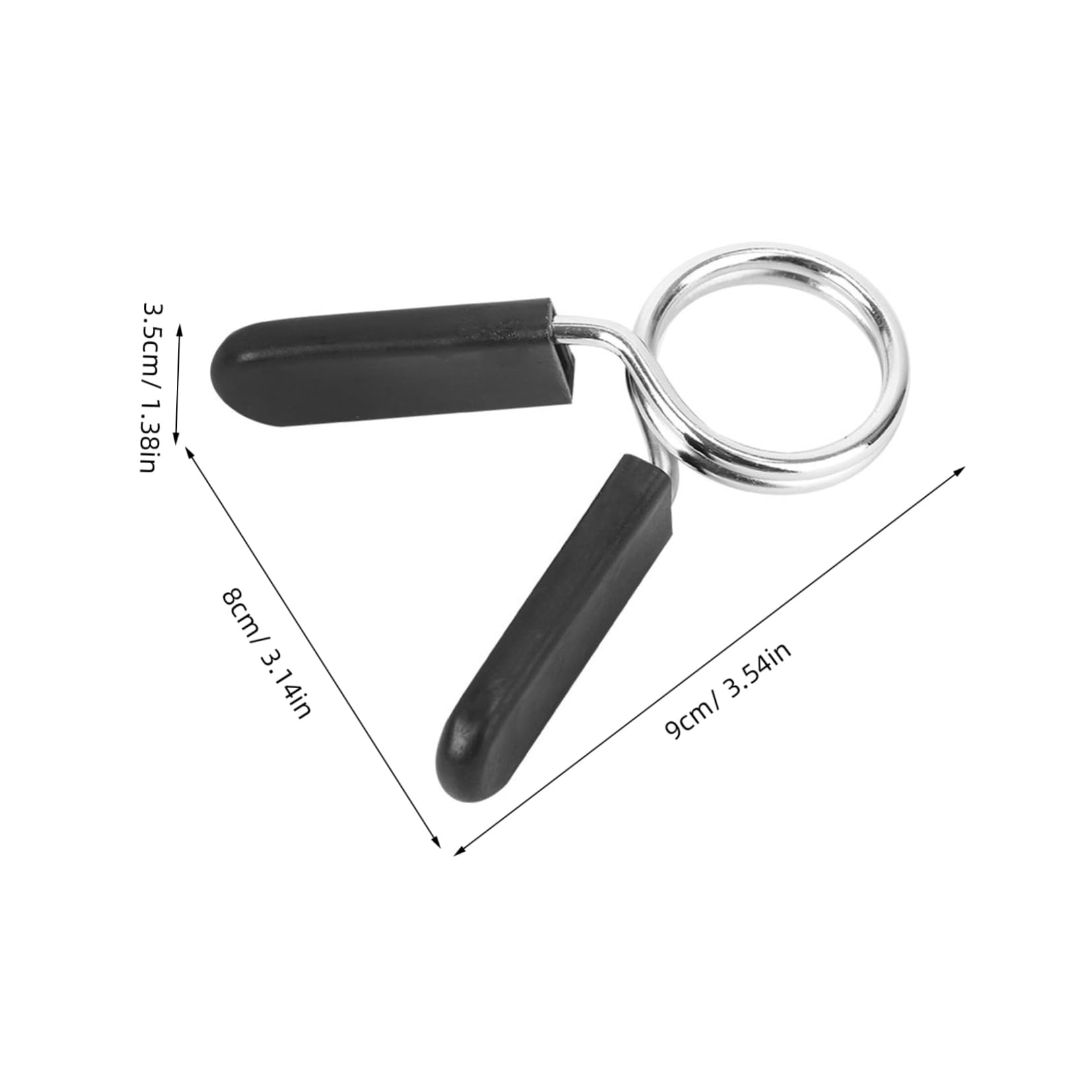 Happyyami 4Pcs Bar Spring Collars Durable Spring Clip Clamps for Weightlifting Powerlifting and Gym Use Secure Dumbbell and Barbell Accessories