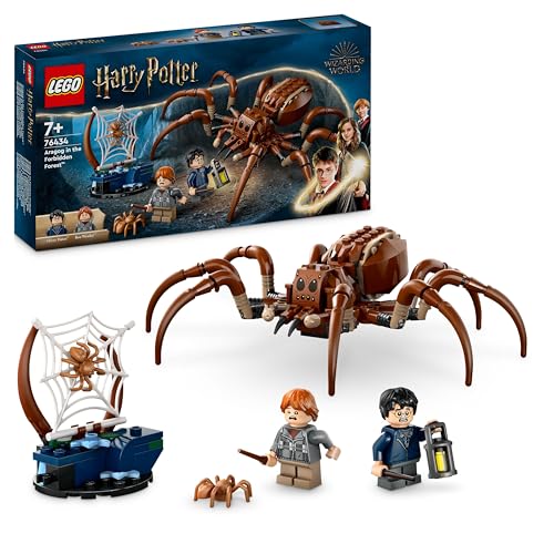 LEGO Harry Potter Aragog na floresta proibida brinquedo de construção com figura de aranha, 2 minifiguras Inc Ron Weasley, presente colecionável para meninos e meninas fãs de 7 anos ou mais 76434