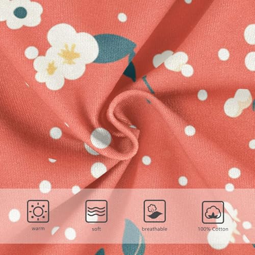 KLL White Polka Dot Flower Red Background Boys Toddler Comfort Briefs Underwear Cute Children Panties3