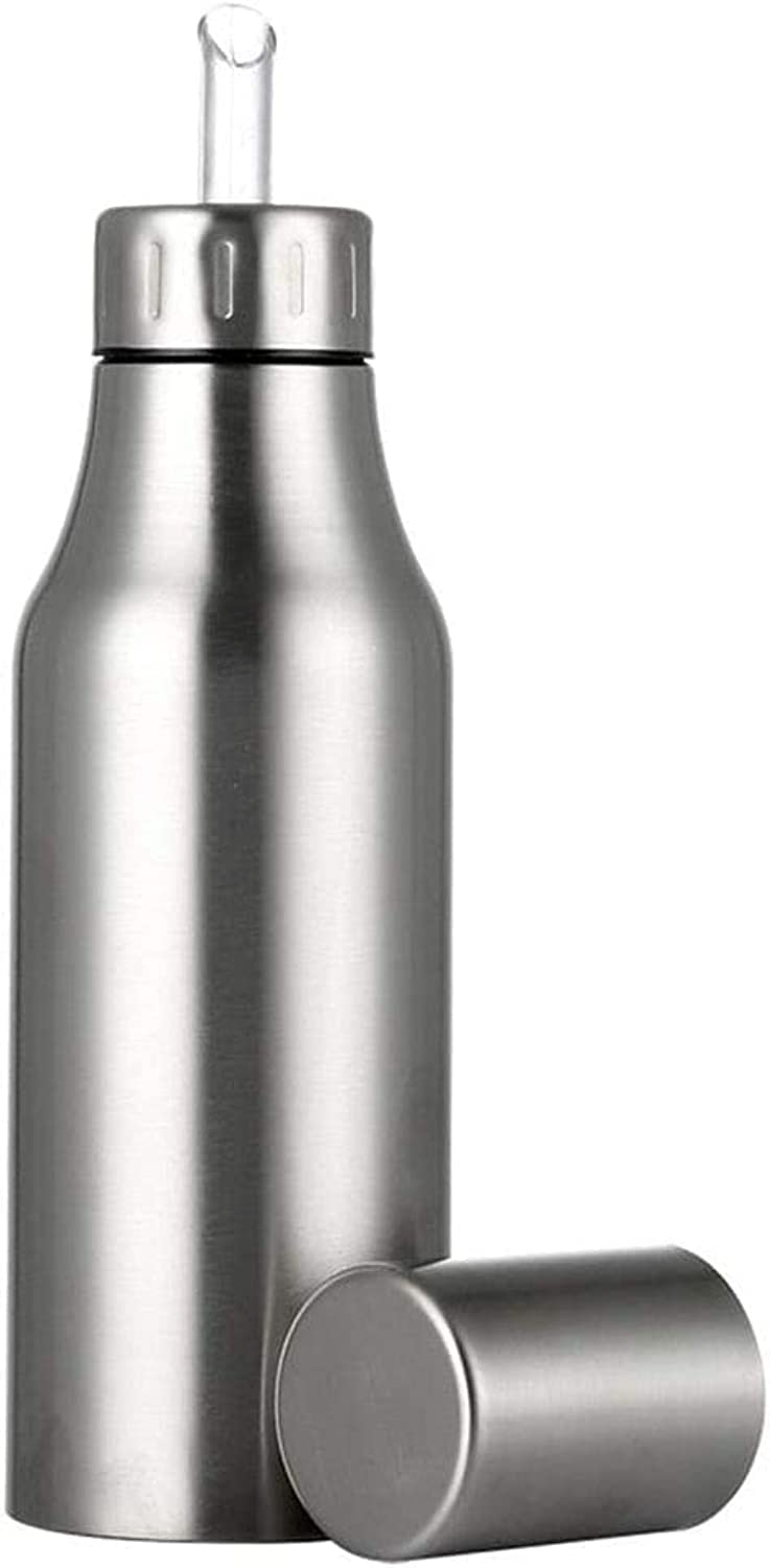 1000ml Stainless Steel Oil Dispenser/Oil Dispenser Bottle With Brush/Oil Dispenser For Kitchen/Oil Bottle Oil Spray/Sauce Pourer Vinegar Bottle Sprayer Cooking Bake Oil Spray Bottle (Silver)