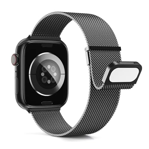 YDxingY Uhrenarmbänder Kompatibel mit Apple Watch 42mm/44mm/45mm/46mm/49mm Mesh Armbänder, Edelstahl Magnetisch Armband,...