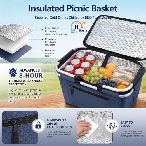 SIYUAN Collapsible Picnic Basket