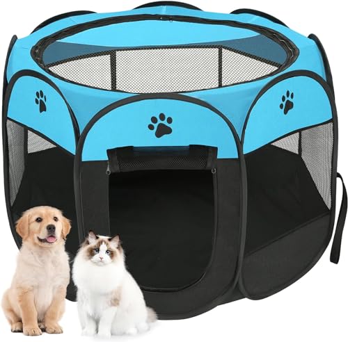 Camas para Perro, Pet Products Parque para Mascotas,Corral Portátil para Mascotas Pequeñas y Medianas,Impermeable de Tela Oxford,Jaula Transportadora para Perro Mediano para Gatos,Conejos y...