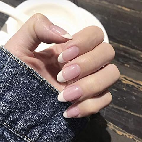 24pcs French Tip False Nails by Agasar Cover