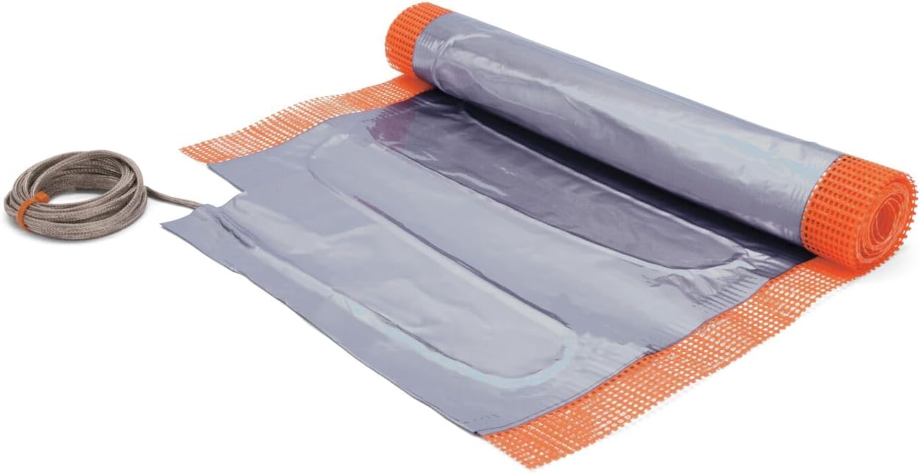 SunTouch UnderFloor Heating Mat 16" Wide 120V (1200816U2ST 8'x16" 120V 0.9 Amp) for Electric Radiant Floor Heating System for Tile, Ceramic, Porcelain, and Stone Flooring with Even Heat Distribution