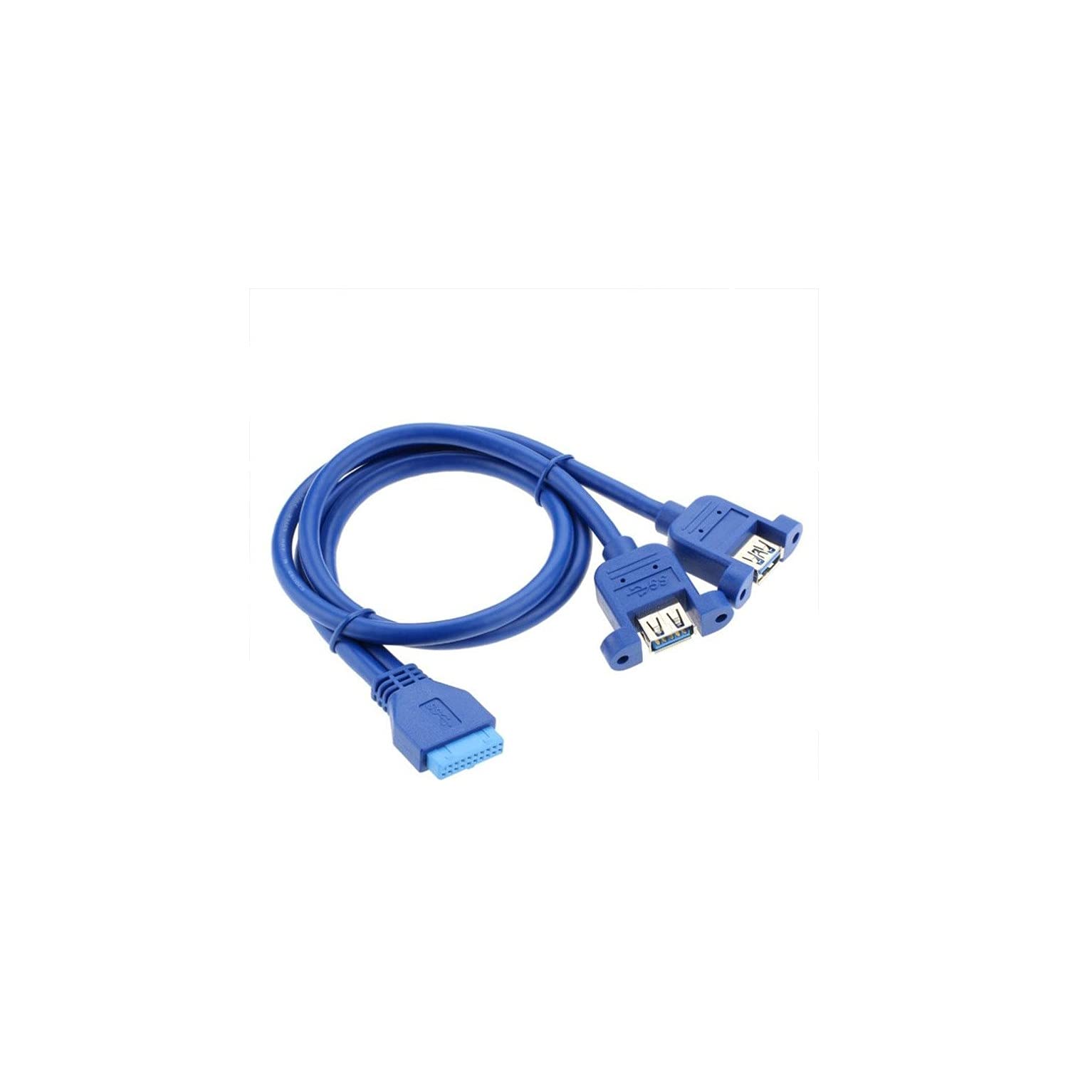 Platoon Ars 19 Pin USB 3.0 Dişi To 2x USB 3.0 Dişi Panel Tipi Kablo
