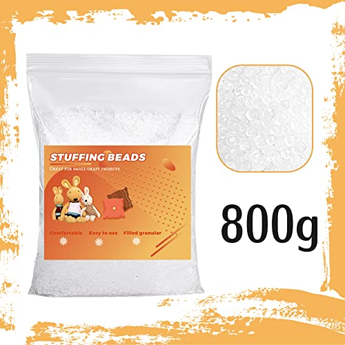Image of 1.77lb Stuffing Beads, Weight Craft Rubber Filler Beads for Weighted Stuffed Animal - 800g