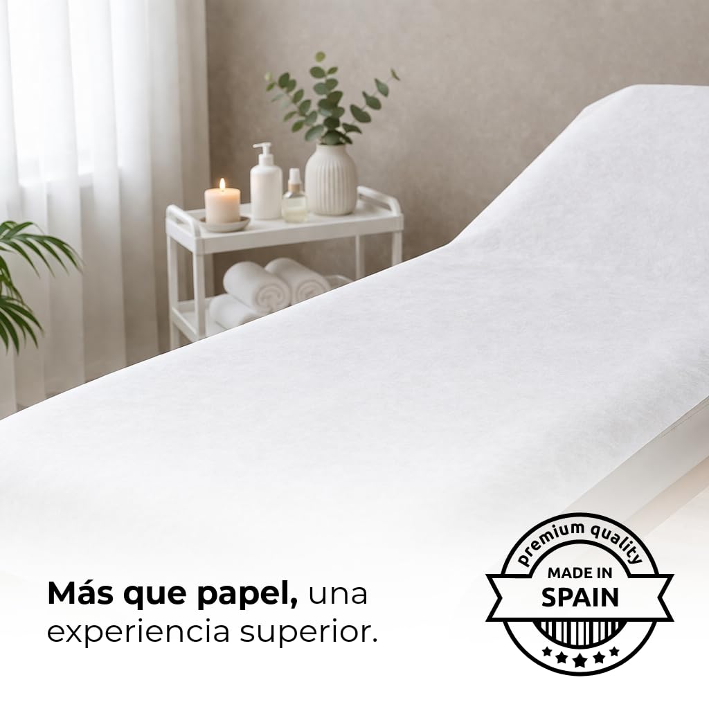 Papel Camilla Spunlace (60 cm x 40 m) | Rollo Papel Camilla Masaje Tejido no Tejido (1 Rollo)
