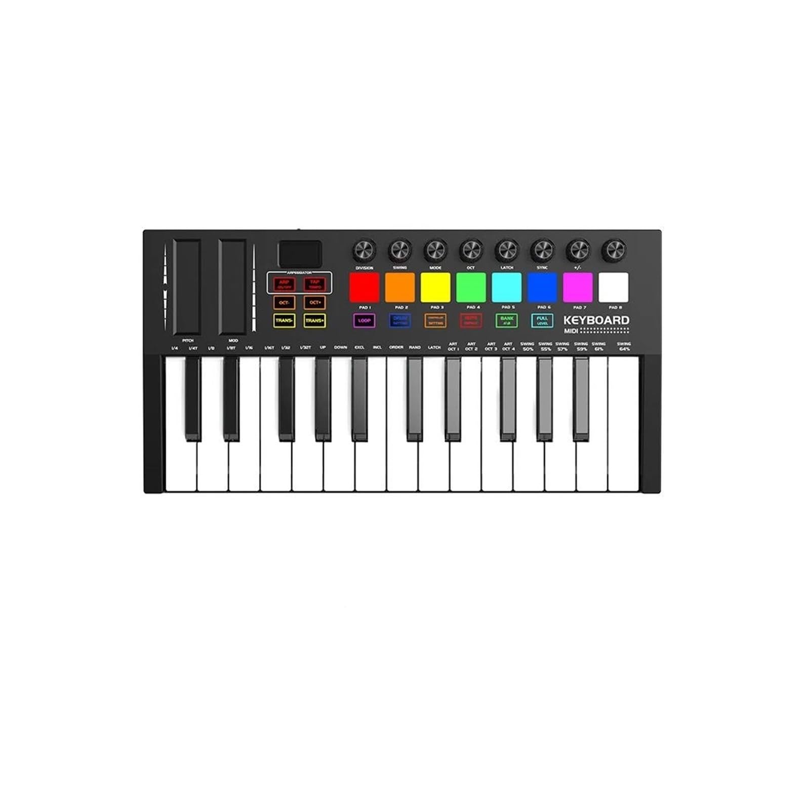elettronica Piano Keyboard Tastiera Elettronica Professionale 25 Tasti Tastiera Pad Arranger Schermo Musicale Intelligente Portatile Tasti Con Manopola Regolabile