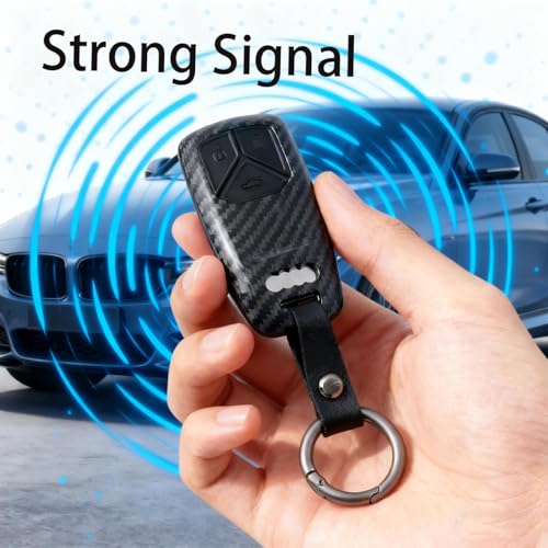 Vailikey Carbon Fiber Car Key Fob Case for Audi - Protective Hard Key Cover Compatible with Audi A4L A6L A8 Q5 Q7 TT TTS Key Holder - Image 3