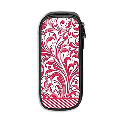 Preisvergleich Produktbild Red Plants Pencil Pen Case Beuteltasche Student Stationery Office Kosmetische Schminktasche Aufbewahrung Schwarz