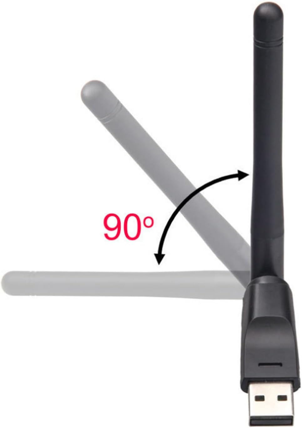 MT7601 USB Adapter USB Antenna, Computer Adapter USB Adapter with Integrated Antenna for Desktop Laptop - Image 6