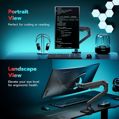 ARES WING Ultrawide Monitor Desk Arm for 17 to 49 Inch Screen, Holds 44 Lbs - image 7