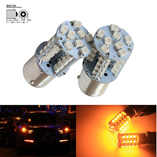 Bslighting 2X 581 Py21W Bau15S 40 Smd Amber Led Sidelight Indicator Brake Signal Light Bulb #TOP2