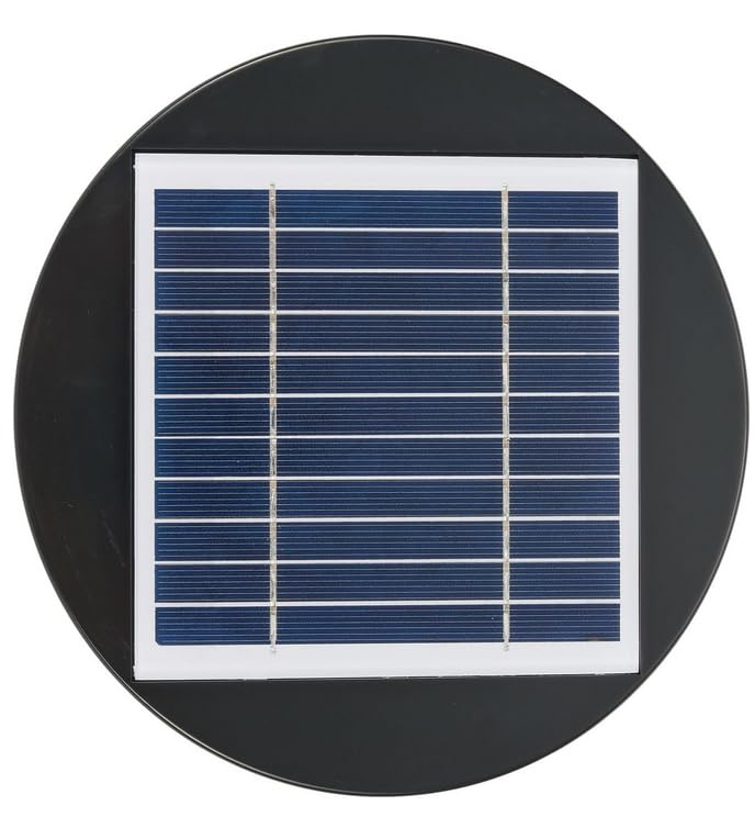 Ventilateur Solaire Extracteur d’Air Autonome – 2,5W – Pour Container, Camping-Car, Serre, Toilettes Mobiles, Mobile Home, Cabane, Cabanon, Caravane, Fourgon, Grenier – Étanche – Débit 55 m³/h