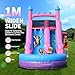 26FT Inflatable Water Slide for Kids, PVC Commercial Grade Water Slide with Splash Pool, 4-in-1 Water Slide with Climbing & Basketball Set & 1100W Air Blower for Birthday, Party Rental