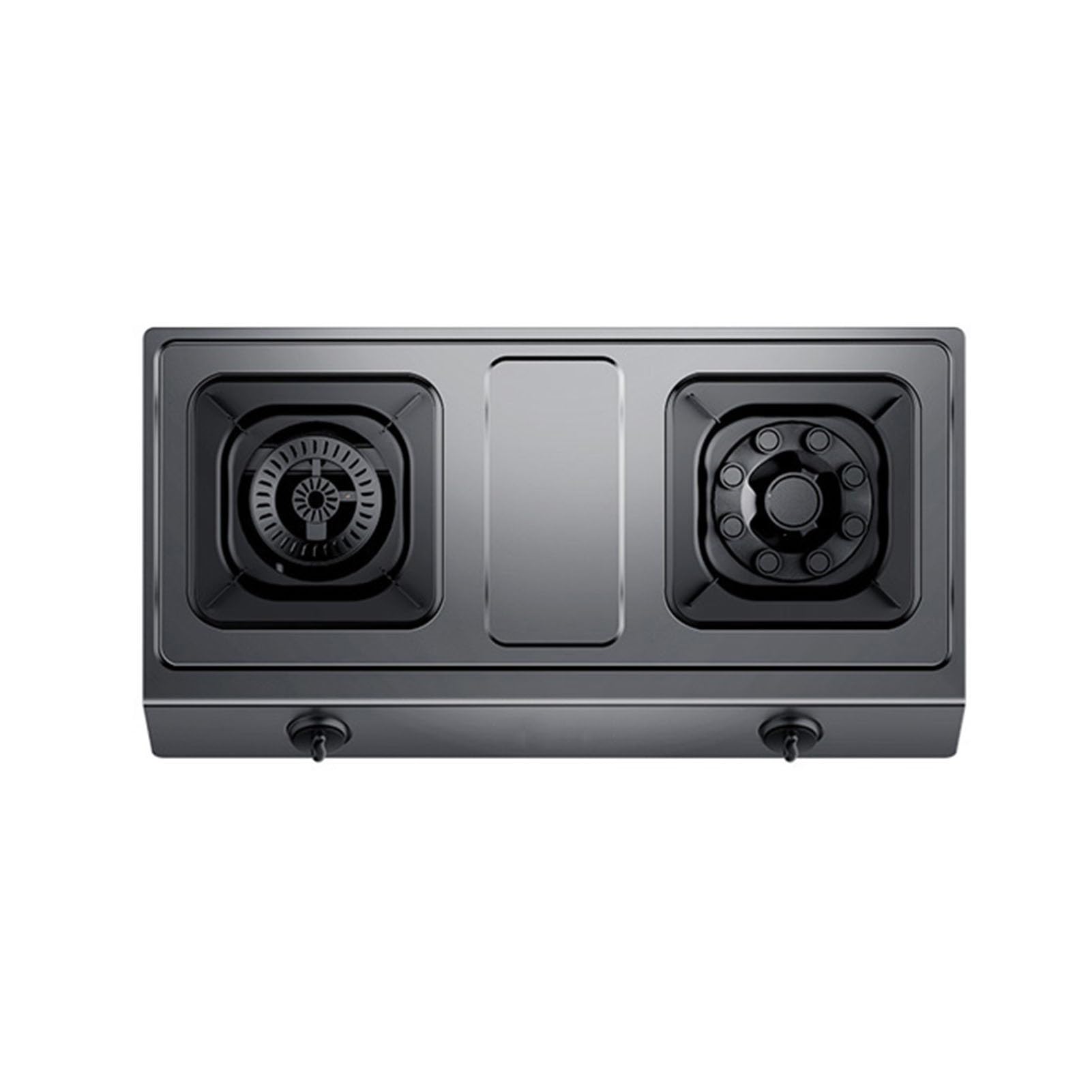 2 Burner Stainless Steel Tabletop Cooktop, Portable Natural Gas/Liquefied Petroleum Gas (LPG) Indoor Cooker, with Flame Fault Protection, for Home.(LPG)