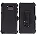 Heavy Duty Defender Impact Rugged Case Cover with Belt Clip & Built-in Screen Protector for Samsung Galaxy Note 5 (Black)