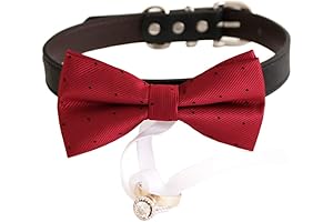XS to XXL Christmas Dog Shoes Bow Tie Ring Bearer dog Collar...