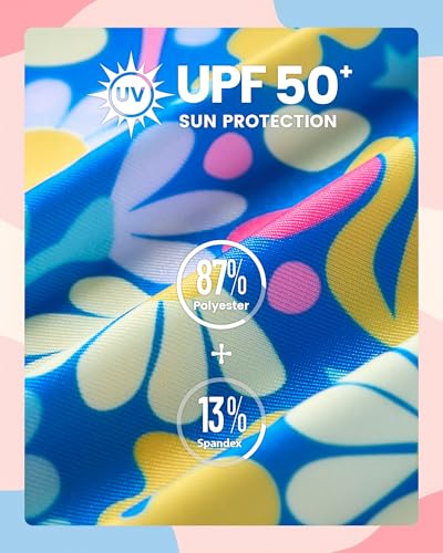 Image of Angel season Girls Swimsuits Kids Bathing Suit One Piece Swimwear with UPF 50+ Cute