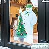 The Snowman and Christmas Tree Window Sticker – Christmas Window Decoration – Repositionable and Reusable – Made in The UK #4