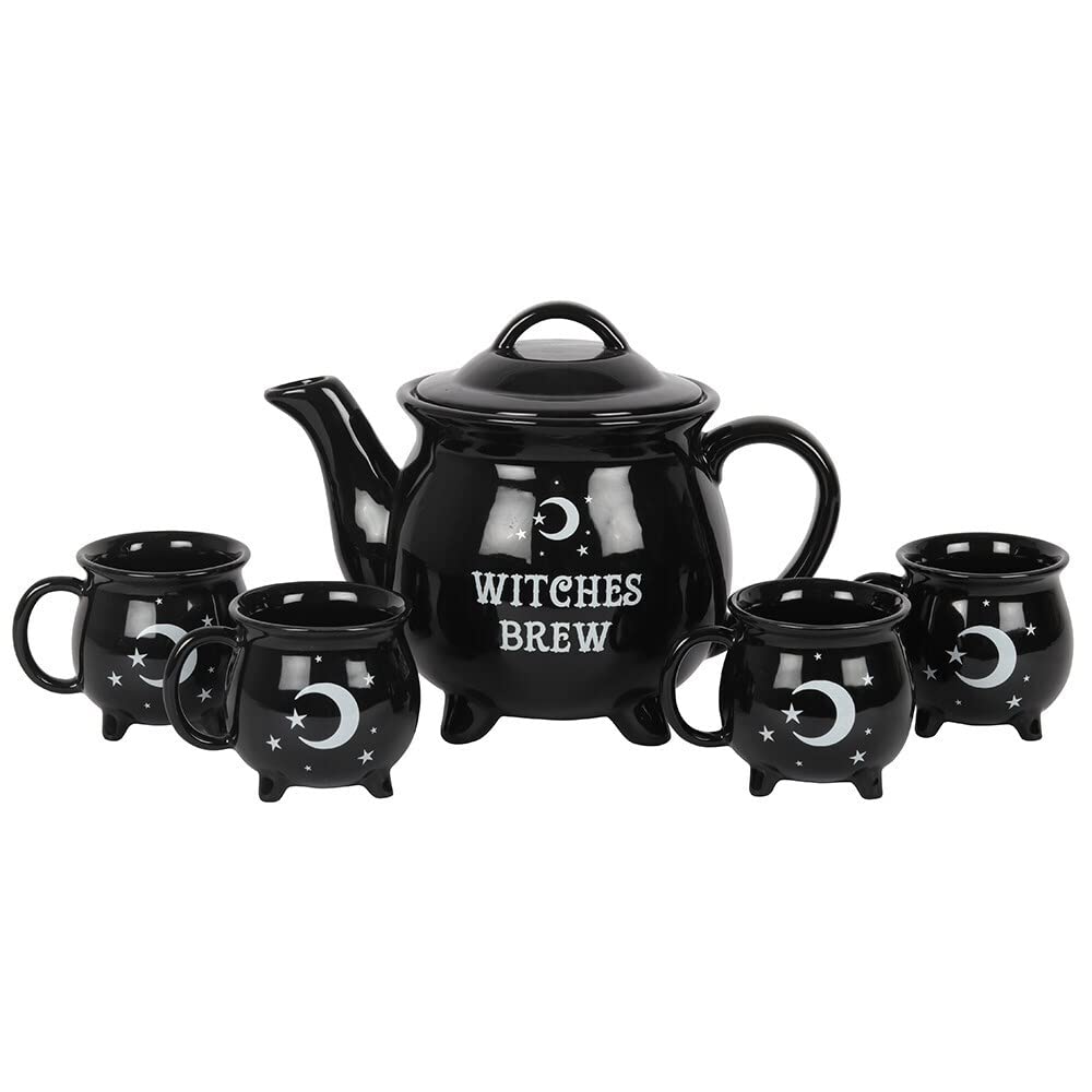 something different - Set de thé WITCHES BREW (Taille unique) (Noir/Blanc)