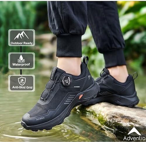 Image of Men's Waterproof Hiking Shoes | Low Ankle with Ultra Grip | Auto-Lacing | ET1102