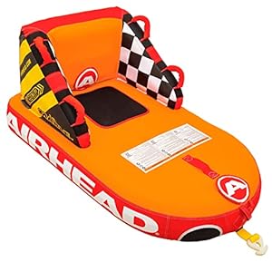 AIRHEAD Mable Inflatable Towable Tube | 1-4 Rider Models | Dual Tow Points | Full Nylon Cover | EVA Foam Pads | Patented Speed Valve | Boat Tubes and Towables