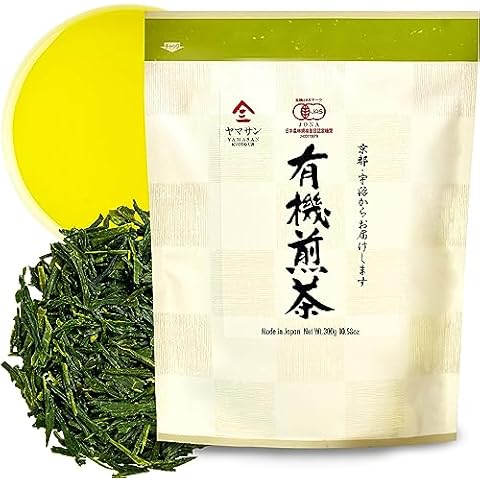 YAMASAN KYOTO UJI Green Tea leaves Sencha Bulk, JAS Certified Organic,Japanese Tea, Uji-Kyoto, 300g Bag Cover
