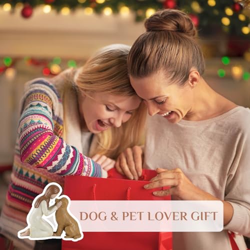 Storieme Golden Retriever Figur Geschenk: Handbemalte Hund Geschenke für Hundebesitzer zum Geburtstag Weihnachten Freundschaft (11cm x 13.2cm)