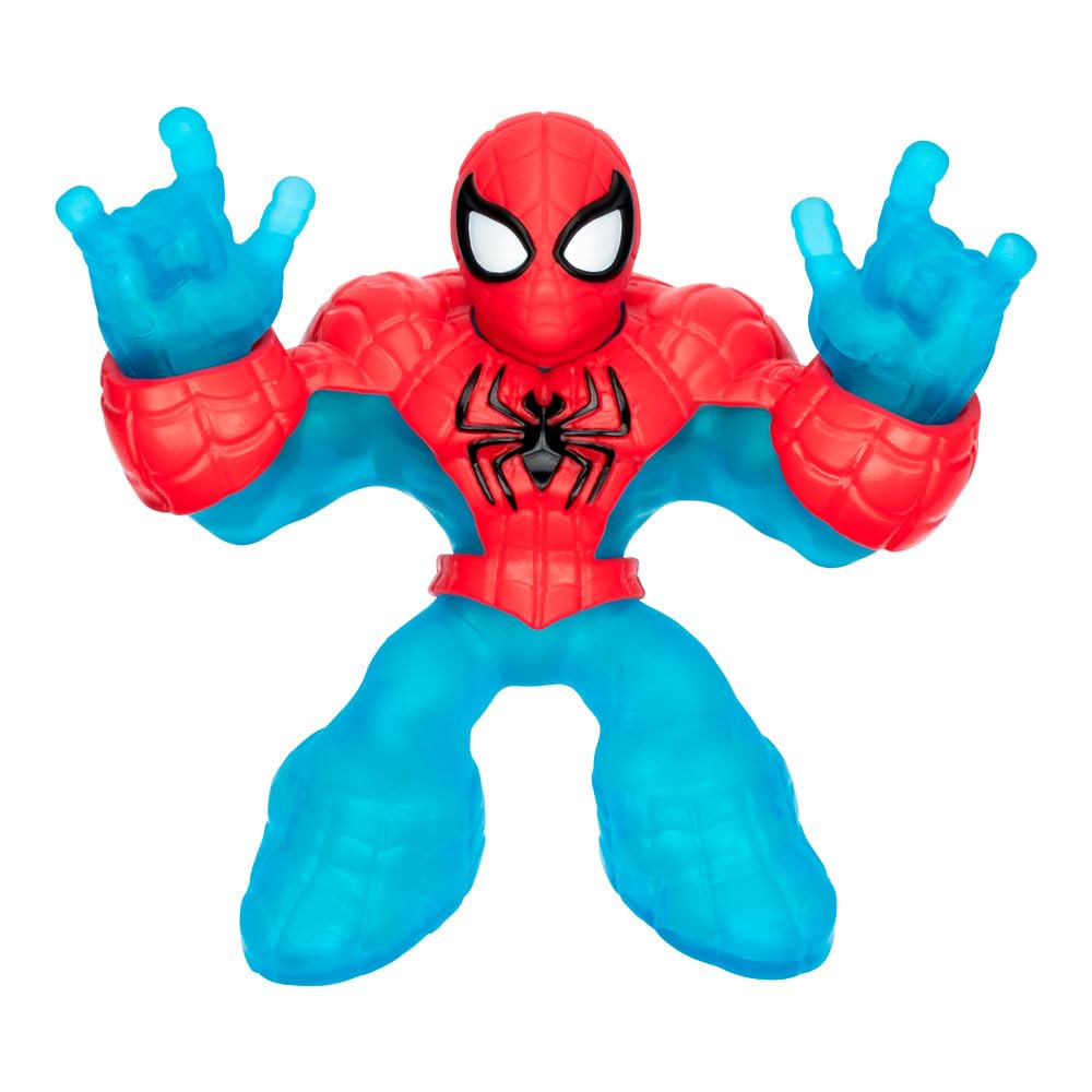 Heroes of Goo Jit Zu Bandai CO42713 Action Figure, Marvel Universe, Spiderman, Your Favourite Hero Glow in the Dark, Crush and Stretch, Multi-Colour, CO42713