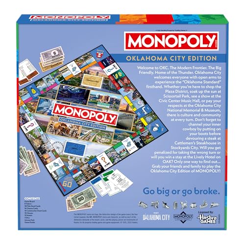 Monopoly Oklahoma City, OK Edition para 2-6 jugadores miniatura 3