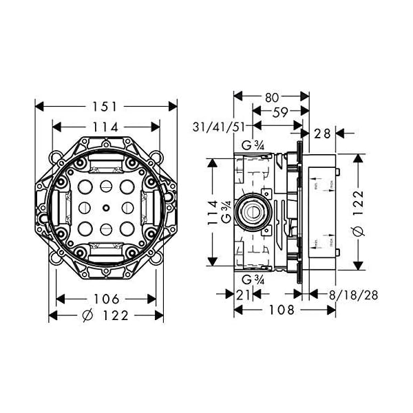 hansgrohe Grundkörper iBox universal, Grün – Bild 4