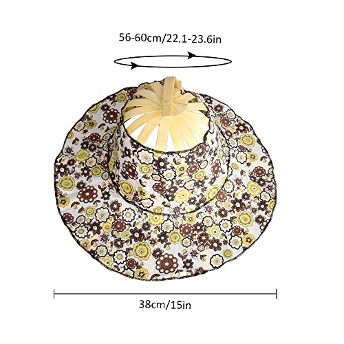 Sombrero plegable de bambú 2 en 1 para mujer miniatura 2