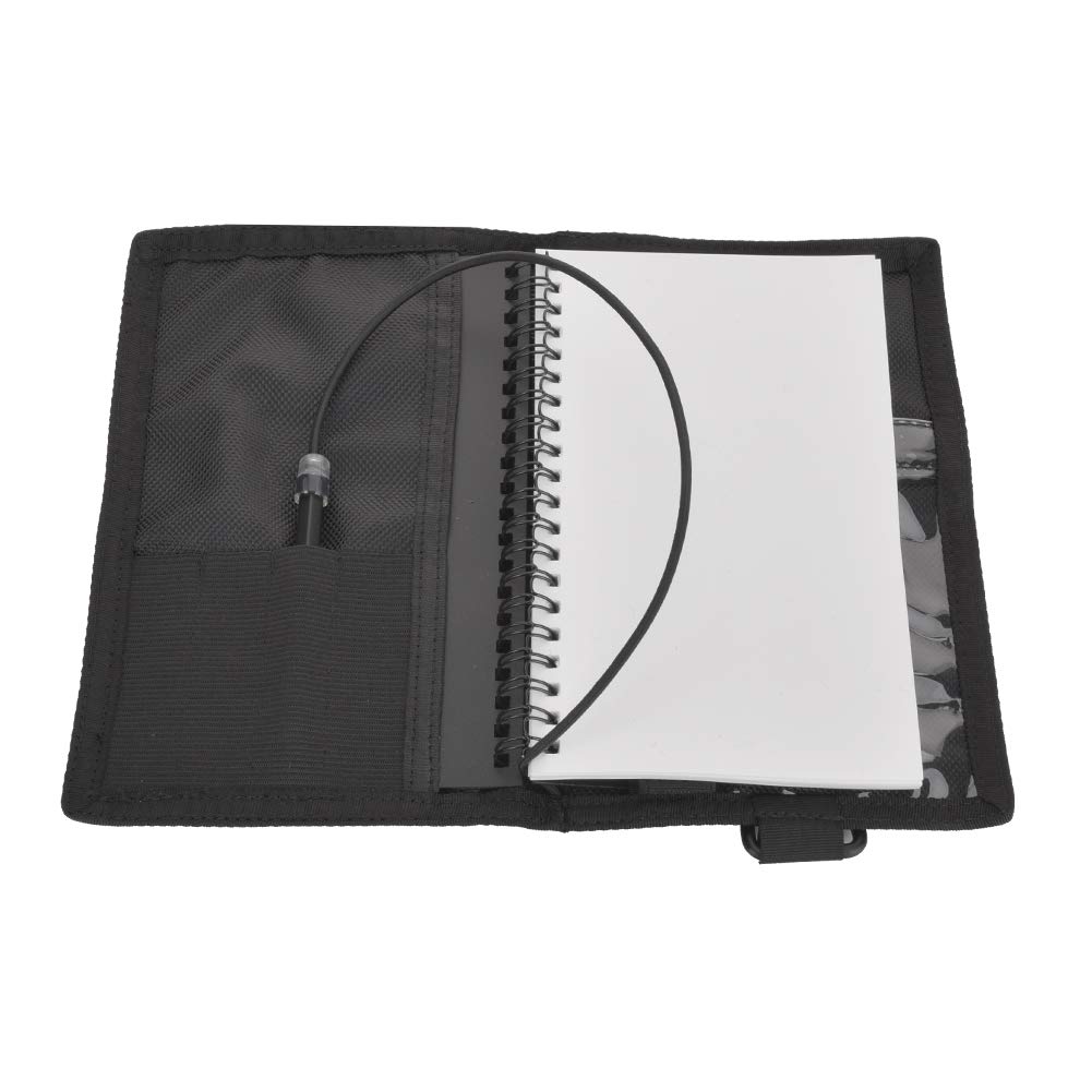 Diving Notebook, PU Coating Nylon Cloth Underwater Writting Plate Waterproof Paper Scuba Snorkeling Supplies (Red Stripe)