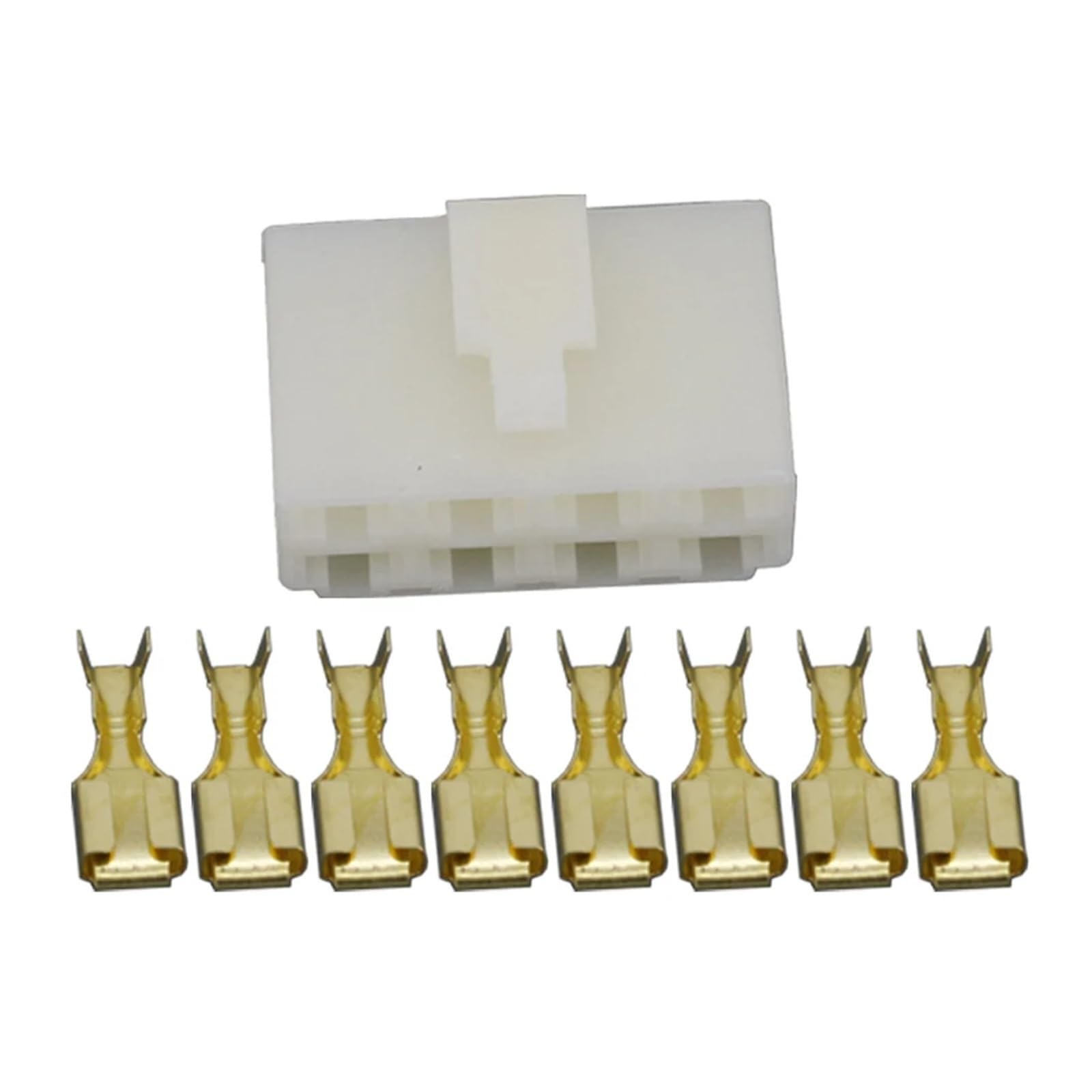 6,3mm 8 pines DJ7081-6.3-11/21 conector eléctrico automotriz Kits de enchufes de Terminal motocicleta Ebike Terminal de coche macho hembra (Size : 10 Sets)