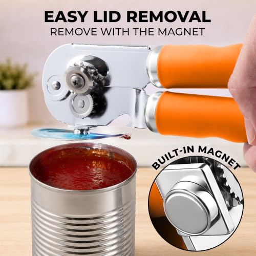 Image of Zulay Kitchen Stainless Steel Swing Open Manual Can Opener Comfortable Grip