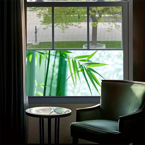 Película para ventana BlissYard con hojas verdes 39.3×17.7 pulgadas miniatura 2