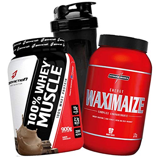 Kit Combo Suplementos Whey/wey Proten 100% Concentrado + Waxy Maize 1kg