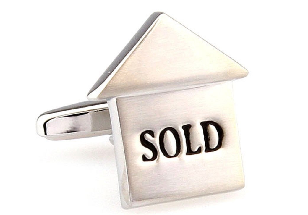 MRCUFFRealtor Sold Pair Cufflinks in a Presentation Gift Box & Polishing Cloth