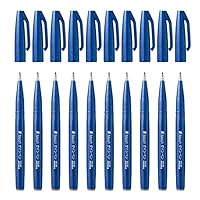 Amazon.co.jp: ぺんてる サインペン 筆タッチ SES15C-A 10本