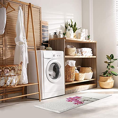 Badteppich-Set, Schmetterlings-Orchidee, Badezimmer-Fußmatte, saugfähig, rutschfest, mit Läufer, Küchenfußmatte, Teppich, 60 x 89 cm + 60 x 180 cm, 2 Stück – Bild 6