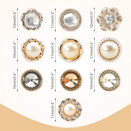 Quacc 10 PCS Women Shirt Brooch Buttons Blouse Modesty Pins Cover Up Brooch Lapel Pins Safety Button Prevent Accidental Exposure Decorative Pins for DIY Bag Cardigan Dress Clothes - Thumbnail 6