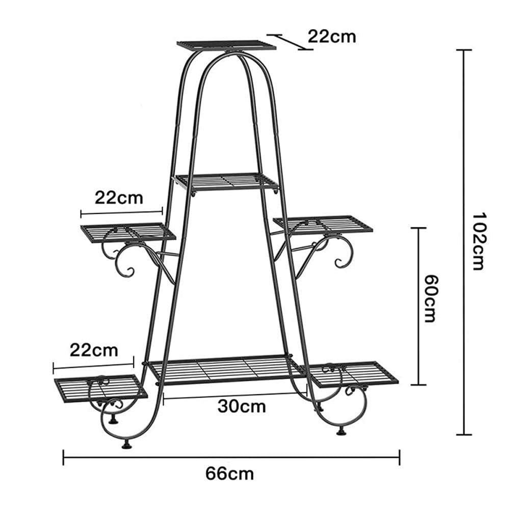 Support pour plantes en métal - Support pour pot de fleurs - Meuble de balcon - Support pour plantes d'intérieur
