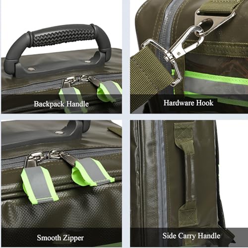 Kit de rescate de emergencia, bolsa de lona profesional impermeable para primeros auxilios para coche, senderismo, camping, viajes, Blue, A
