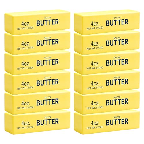 12 Pack Butter Squishy Toy, Super Soft Slow Rising Squeeze Toys, Stress Relief Sensory Fidget Butter Shape for Kids & Adults, Anxiety Releasing Squishies for Party Favors, Classroom Prizes - image 1