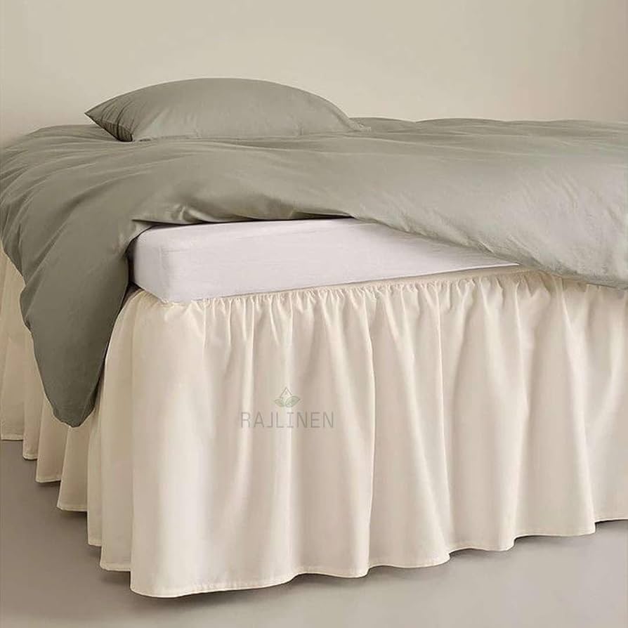 Full Size Bed Skirt With 12 Inch Drop - Luxury Hotel Quality Dust Ruffle