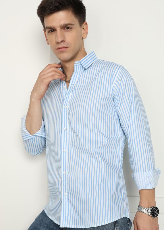 Image of Men's Cotton Casual Printed Solid Stylish Shirt for Men