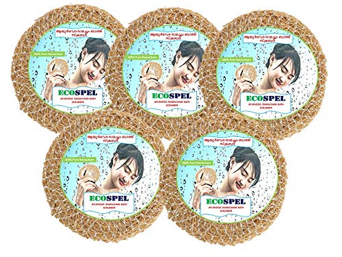 Organic Bath Scrubber | Pure Natural Ramacham Bath Scrubber | Pack Of 5 Unit | 100% Natural Exfoliator |-image-7
