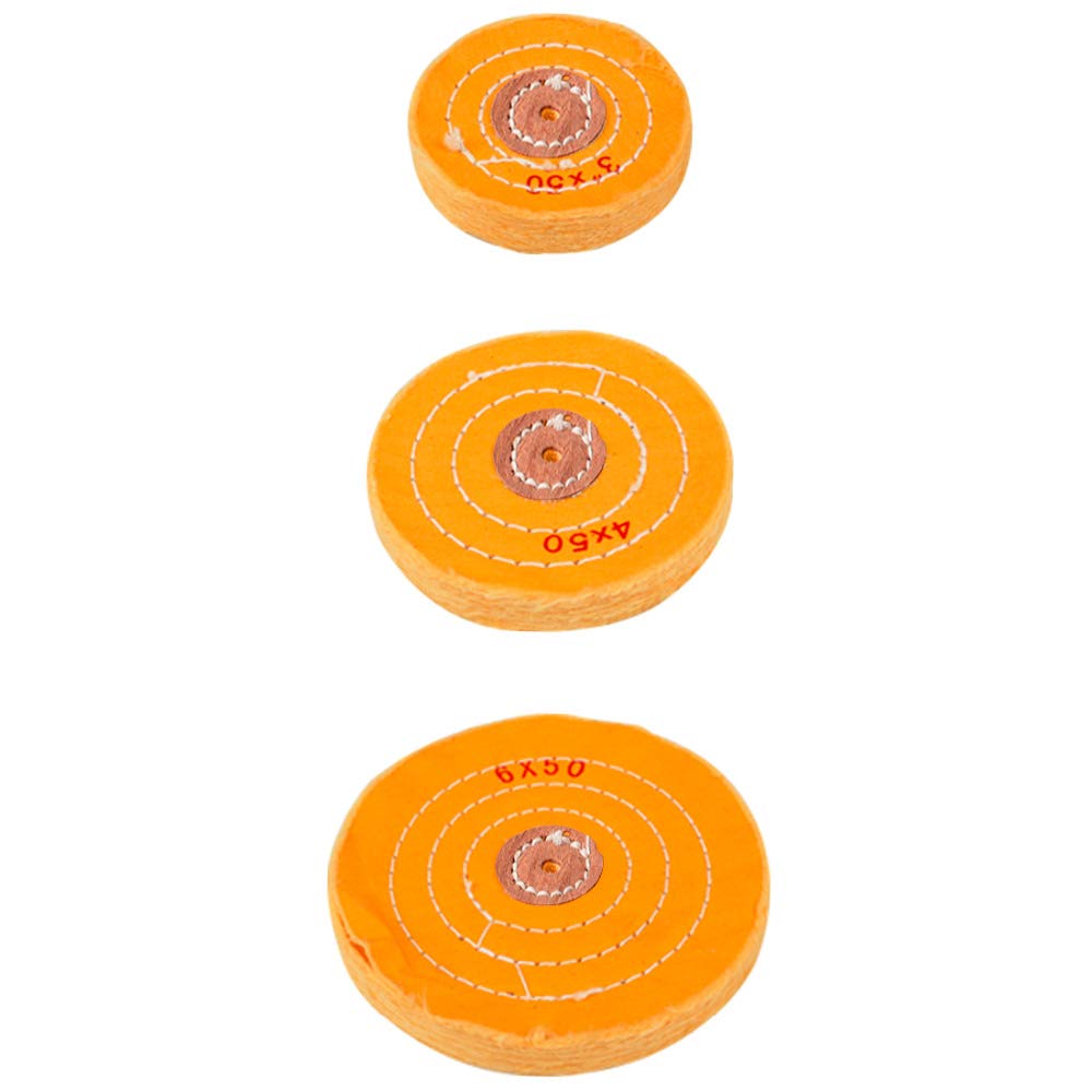 White 8" 200mm Large hole Buffing Wheel Spiral Stitched Cotton Buffing Cleaning Pad Polishing Wheel Mop Bench Grinder Tools